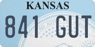 KS license plate 841GUT