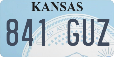KS license plate 841GUZ