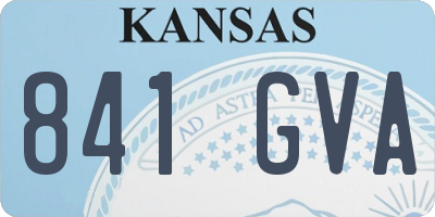 KS license plate 841GVA