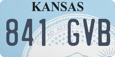 KS license plate 841GVB