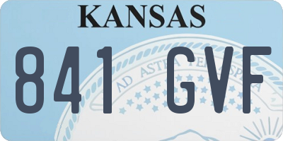 KS license plate 841GVF