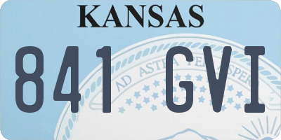 KS license plate 841GVI