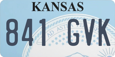 KS license plate 841GVK