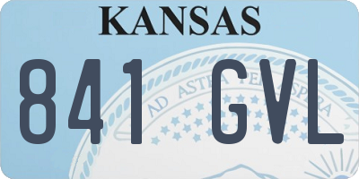 KS license plate 841GVL