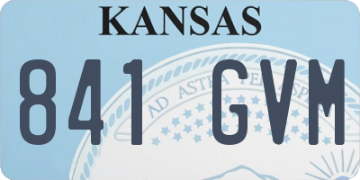 KS license plate 841GVM