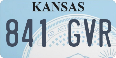 KS license plate 841GVR