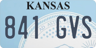KS license plate 841GVS