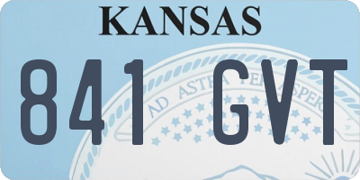 KS license plate 841GVT