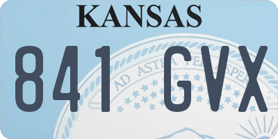 KS license plate 841GVX