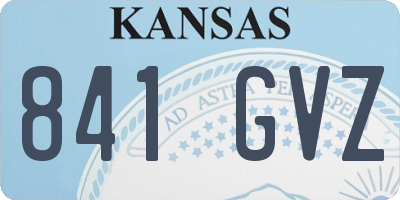 KS license plate 841GVZ