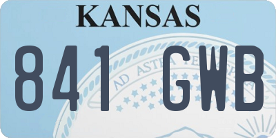 KS license plate 841GWB