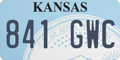 KS license plate 841GWC