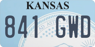 KS license plate 841GWD