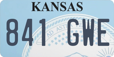 KS license plate 841GWE