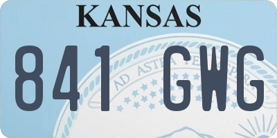 KS license plate 841GWG