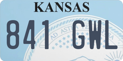 KS license plate 841GWL