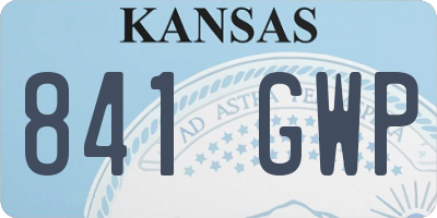 KS license plate 841GWP