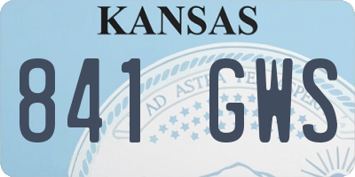 KS license plate 841GWS