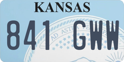 KS license plate 841GWW
