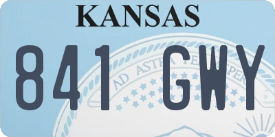 KS license plate 841GWY