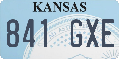 KS license plate 841GXE