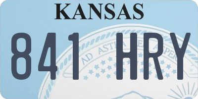 KS license plate 841HRY