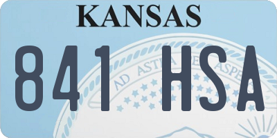 KS license plate 841HSA