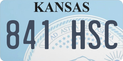 KS license plate 841HSC