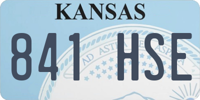 KS license plate 841HSE