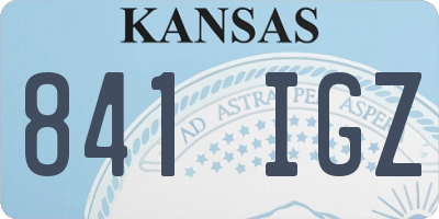 KS license plate 841IGZ