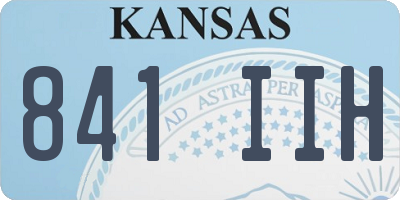 KS license plate 841IIH