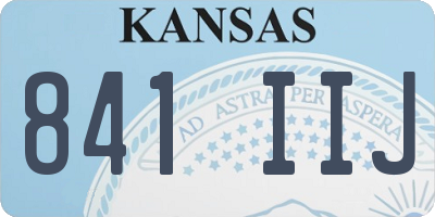 KS license plate 841IIJ