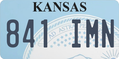 KS license plate 841IMN