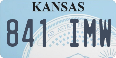 KS license plate 841IMW