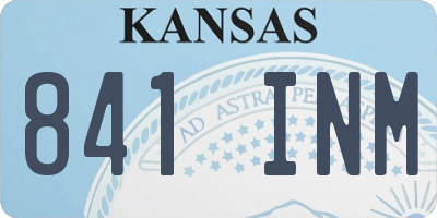 KS license plate 841INM