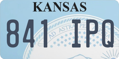 KS license plate 841IPQ