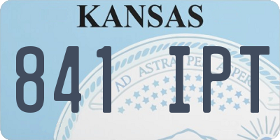 KS license plate 841IPT
