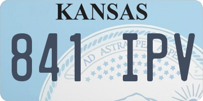 KS license plate 841IPV