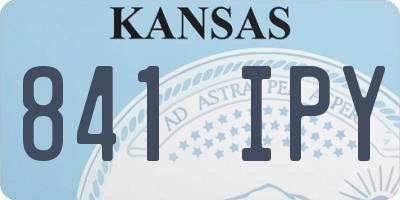 KS license plate 841IPY