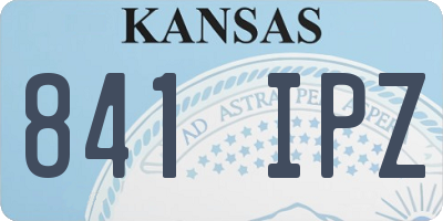 KS license plate 841IPZ