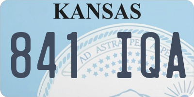 KS license plate 841IQA