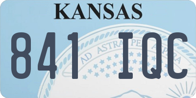 KS license plate 841IQC