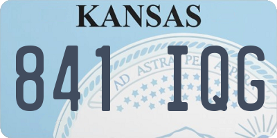 KS license plate 841IQG