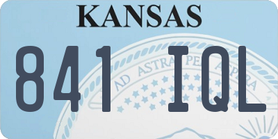 KS license plate 841IQL