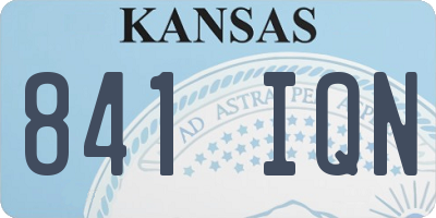 KS license plate 841IQN