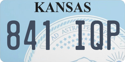 KS license plate 841IQP