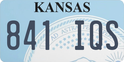 KS license plate 841IQS