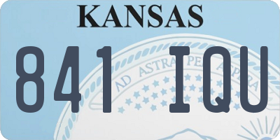 KS license plate 841IQU