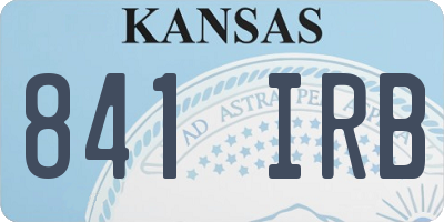 KS license plate 841IRB