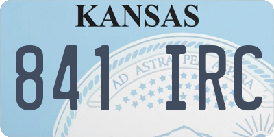 KS license plate 841IRC